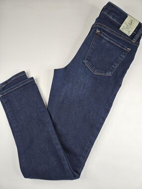Ralph Lauren Dark Blue Denim Jeans with Gold Stitching